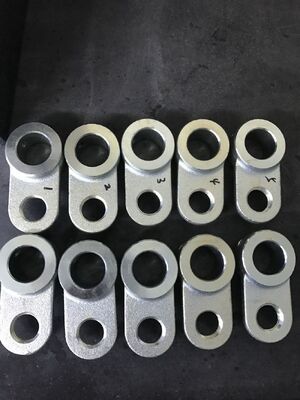 Kalite  Custom Made Forged Detent Pin Holder Parts in Q235 Steel with Galvanized Surface and +/-0.1mm Tolerance Fabrika